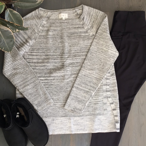 Lou & Grey Spacedye Hi-Lo Hem Pullover Sweater, size Medium 🖤 - Picture 13 of 13